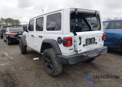 2021 Jeep Wrangler Unlimited Willys 4X4 из США, поврежденный, VIN 1C4HJXDM2MW605565